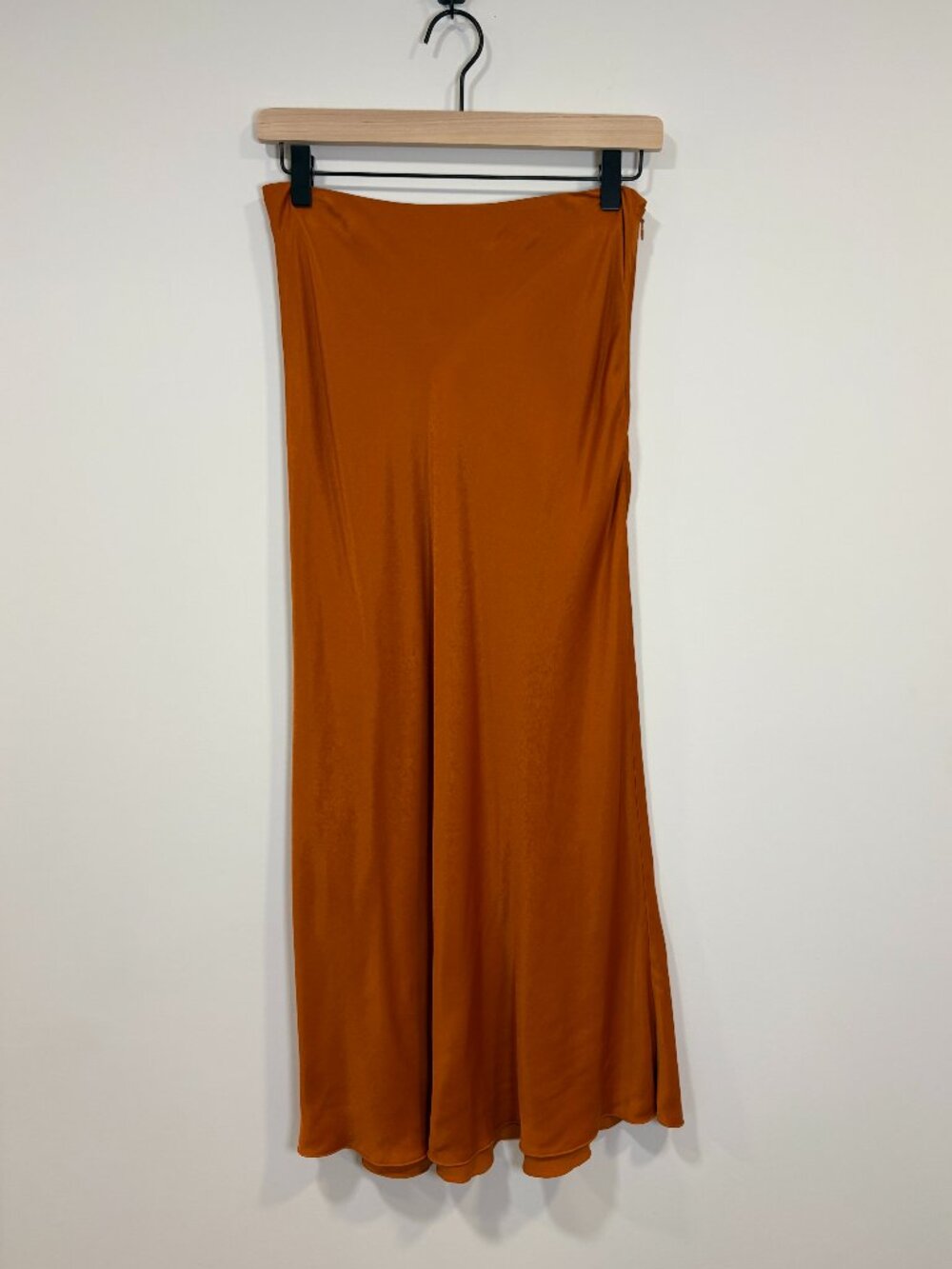 🌟 & OTHER STORIES 🌟 SLIP BIAS SATIN MIDI SKIRT ORANGE SZ 4